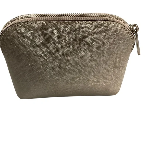 Michael Kors Silver Metallic Cosmetic Bag - Picture 3 of 5